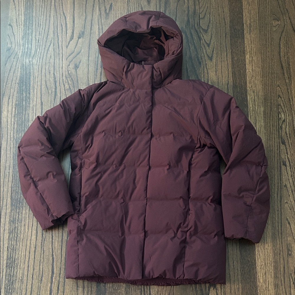 Uniqlo Plum Hooded Puffer Jacket